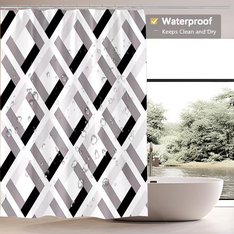 LLSCL Fabric Shower Curtain Liner with Magnets, Waterproof Hotel Quality, 72 x 72 Machine Washable - Image 3